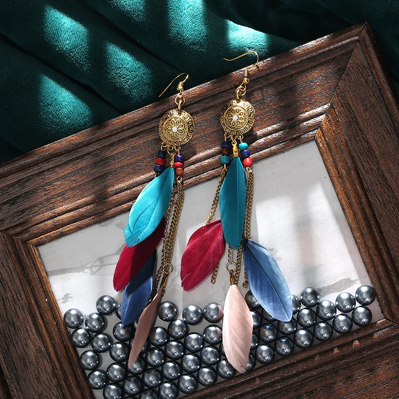JOJO Fashion Vintage Summer Bohemian Feather Seed Bead Chain Tassel Drop Earring For Women
JOJO Fashion Vintage Summer Bohemian Feather Seed Bead Chain Tassel Drop Earring For Women