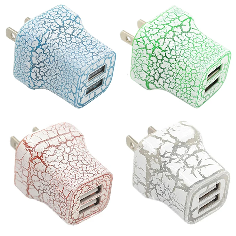 Factory Price Cracks Design Colorful Fast Charging LED Light GlowIing Travel Home Dual 2 Ports USB Wall Phone Charger, Blue,white,green,pink
Factory Price Cracks Design Colorful Fast Charging LED Light GlowIing Travel Home Dual 2 Ports USB Wall Phone Charger, Blue,white,green,pink