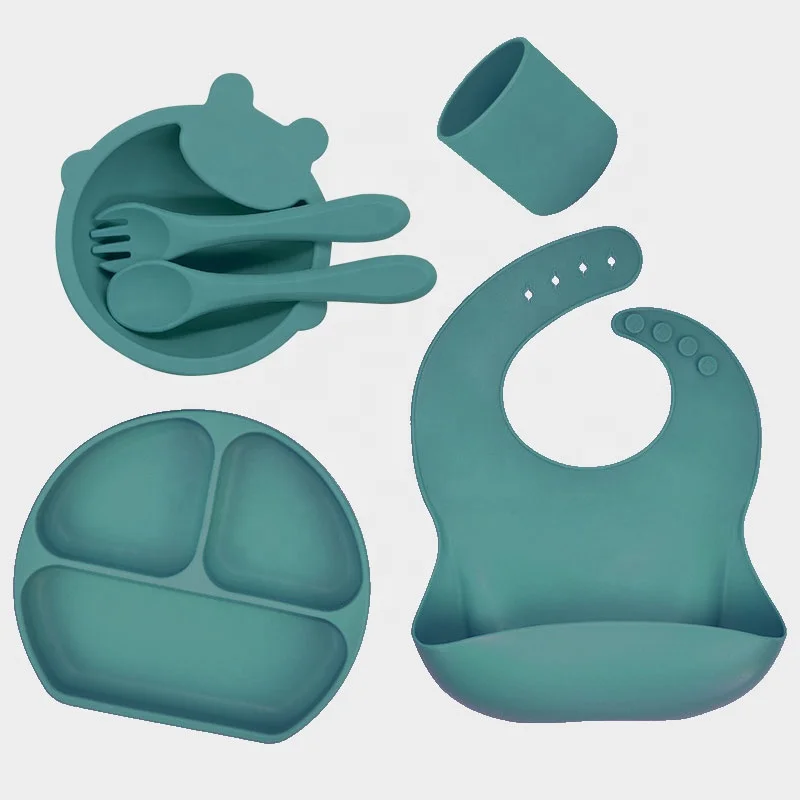 Wholesale BPA Free Baby Supplies Silicone Bowl Set Plate Bibs Soft Spoon Fork Silicone Baby Feeding Set For Baby Feeding, Colorful
Wholesale BPA Free Baby Supplies Silicone Bowl Set Plate Bibs Soft Spoon Fork Silicone Baby Feeding Set For Baby Feeding, Colorful