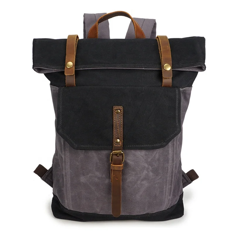 2019 Wholesale vintage large capacity canvas leather laptop travel bag hiking backpack with string Canvas leather backpack, Oem available
2019 Wholesale vintage large capacity canvas leather laptop travel bag hiking backpack with string Canvas leather backpack, Oem available