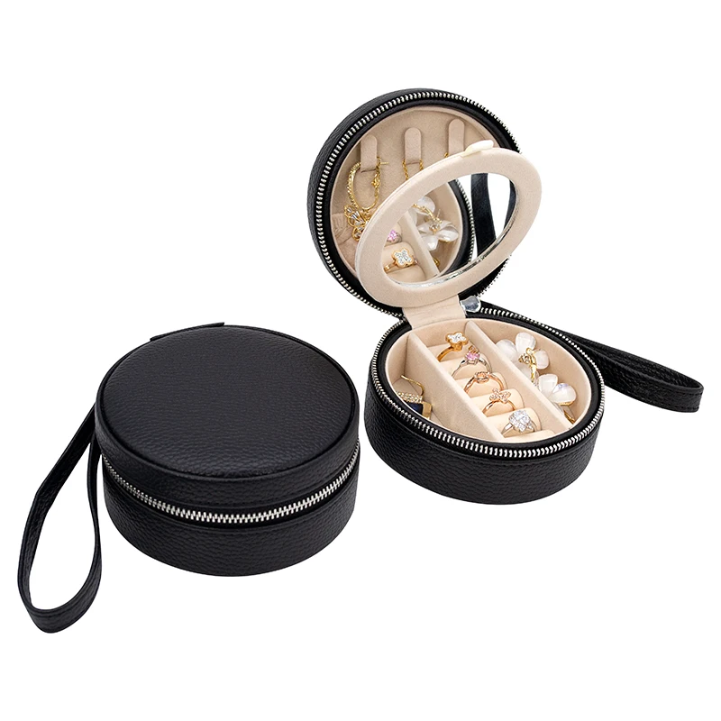 Custom Mini Mirror Travel Jewelry Box Necklace Ring Earring Organizer Portable Pu Leather Jewellery Storage Case
Custom Mini Mirror Travel Jewelry Box Necklace Ring Earring Organizer Portable Pu Leather Jewellery Storage Case