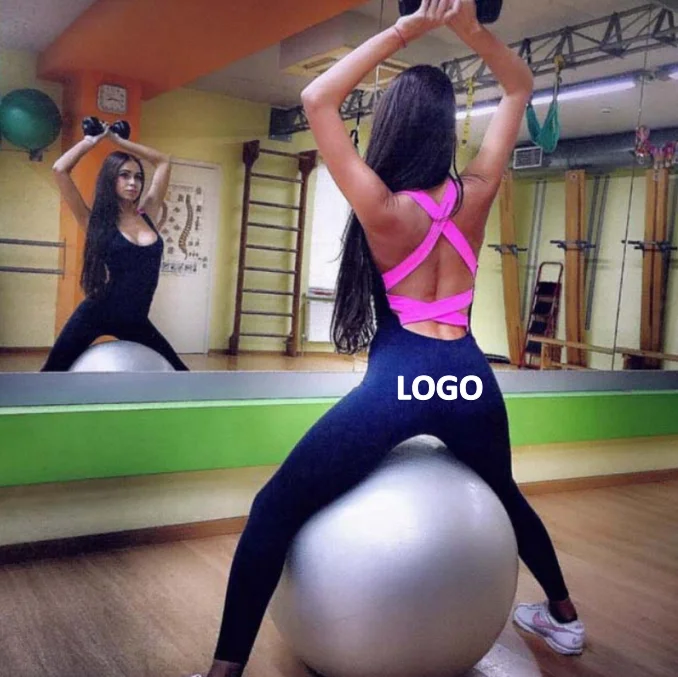 Fashion One Piece Clothing Backless Workout Tracksuit For Running Tight Dance Sportswear Gym Yoga Women Set, As pictures
Fashion One Piece Clothing Backless Workout Tracksuit For Running Tight Dance Sportswear Gym Yoga Women Set, As pictures