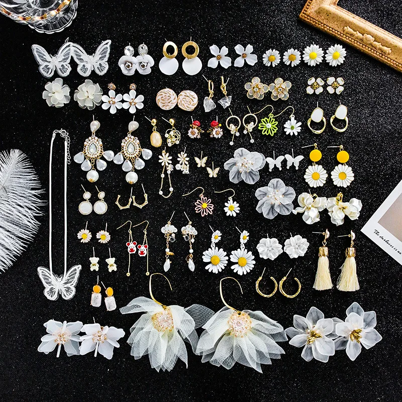 CLARMER Trendy jewelry design S925 silver needle romantic white series earrings super fairy crystal butterfly flower earrings, Custom
CLARMER Trendy jewelry design S925 silver needle romantic white series earrings super fairy crystal butterfly flower earrings, Custom
