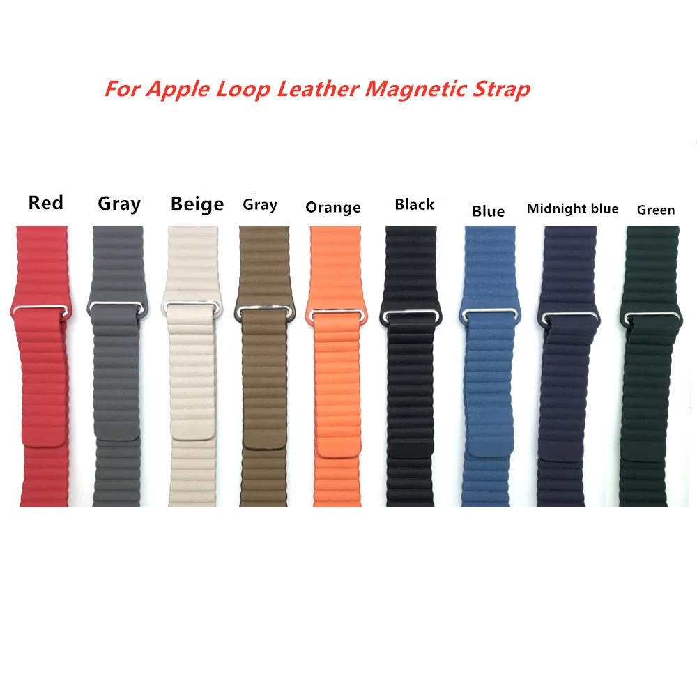 Strong Magnetic Leather Loop Replacement For Apple Watch Strap 38MM 40mm 42MM 44mm For IWatch 5 4 3 2 1, Customized
Strong Magnetic Leather Loop Replacement For Apple Watch Strap 38MM 40mm 42MM 44mm For IWatch 5 4 3 2 1, Customized