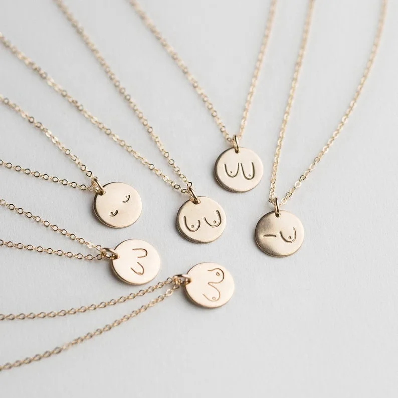 Real Womens Jewelry Powerful Girls Necklace Boobs Necklace Feminist Jewelry Mini Disc Necklace, Gold/silver/rose gold
Real Womens Jewelry Powerful Girls Necklace Boobs Necklace Feminist Jewelry Mini Disc Necklace, Gold/silver/rose gold