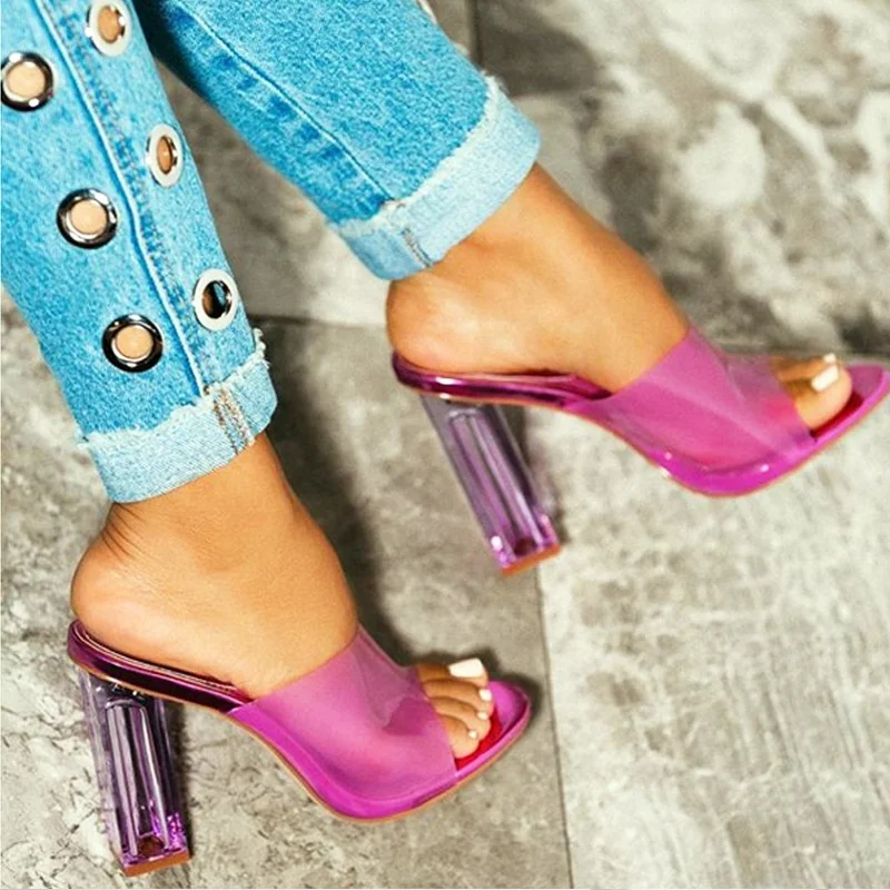 New fashion women sandals crystal transparent chunky high heel sandals, Purple,yellow.
New fashion women sandals crystal transparent chunky high heel sandals, Purple,yellow.