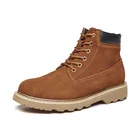 Matte Leather Boots Men Shoes Genuine Leather with TPR Hard Wear Outsole