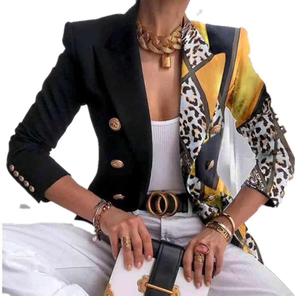 Women Blazer Dress fashion Patchwork slim Blazer suit jacket ladies contrast color Vestidos Office Formal Evening Party Dress
Women Blazer Dress fashion Patchwork slim Blazer suit jacket ladies contrast color Vestidos Office Formal Evening Party Dress