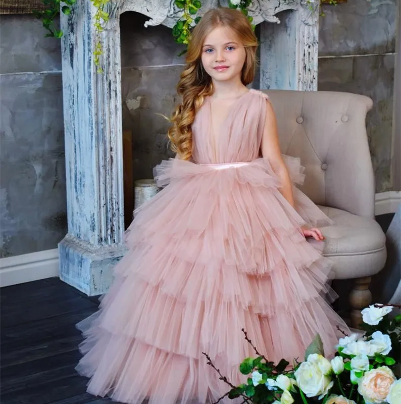 Cute Tulle Sleeveless Flower Girl Dress Pink Tiered Princess Dress Party Dress, As photo shown
Cute Tulle Sleeveless Flower Girl Dress Pink Tiered Princess Dress Party Dress, As photo shown