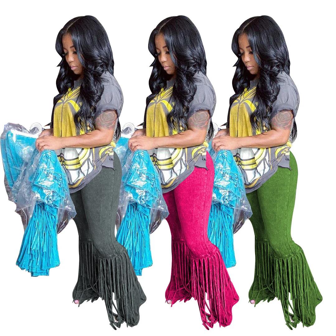 Bell Bottom Fringe Pants Women's Trousers 2021 Fall Fashion Flare Tassel Pants Women Clothes
Bell Bottom Fringe Pants Women's Trousers 2021 Fall Fashion Flare Tassel Pants Women Clothes