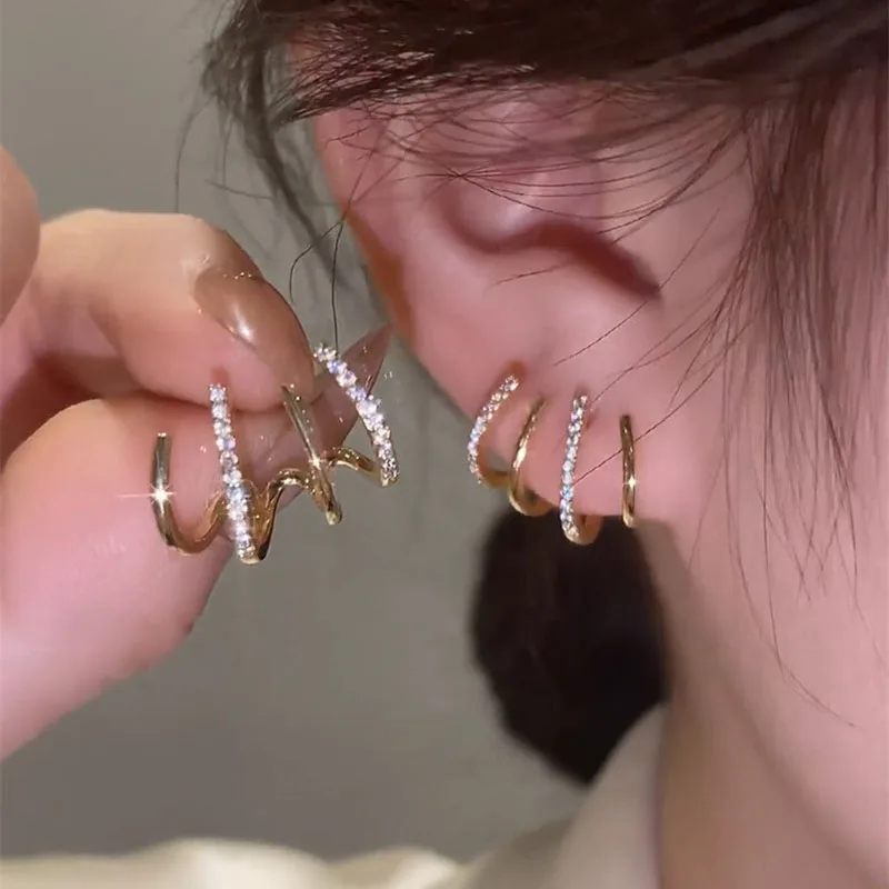 SC Fashion Four Claws Crystal Earrings luxury Gold Plated Zircon Earrings Exquisite Stud Earrings For Women Wedding
SC Fashion Four Claws Crystal Earrings luxury Gold Plated Zircon Earrings Exquisite Stud Earrings For Women Wedding