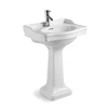 MT-7044A Europe classic bathroom big size ceramics hand washing pedestal basin with stand