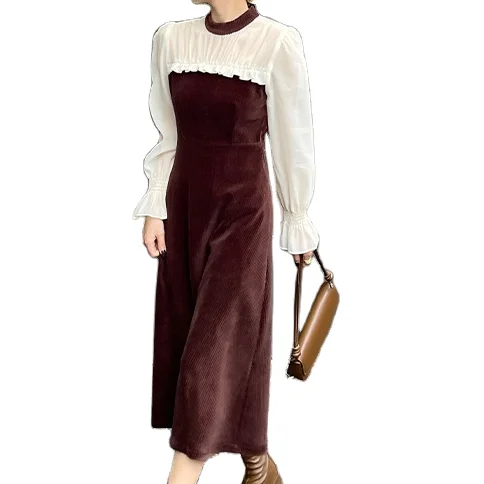 Two-piece dress female new year autumn and winter new retro round neck stitching high waist slimming mid-length skirt
Two-piece dress female new year autumn and winter new retro round neck stitching high waist slimming mid-length skirt