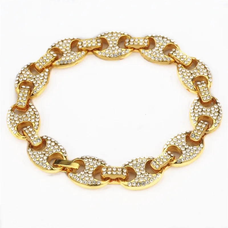 12mm 18k Gold Rhinestone Zinc Alloy Gold Cuban Mico Paved Chains Diamond Bracelet For Men Wholesale Hip Hop Jewelry
12mm 18k Gold Rhinestone Zinc Alloy Gold Cuban Mico Paved Chains Diamond Bracelet For Men Wholesale Hip Hop Jewelry