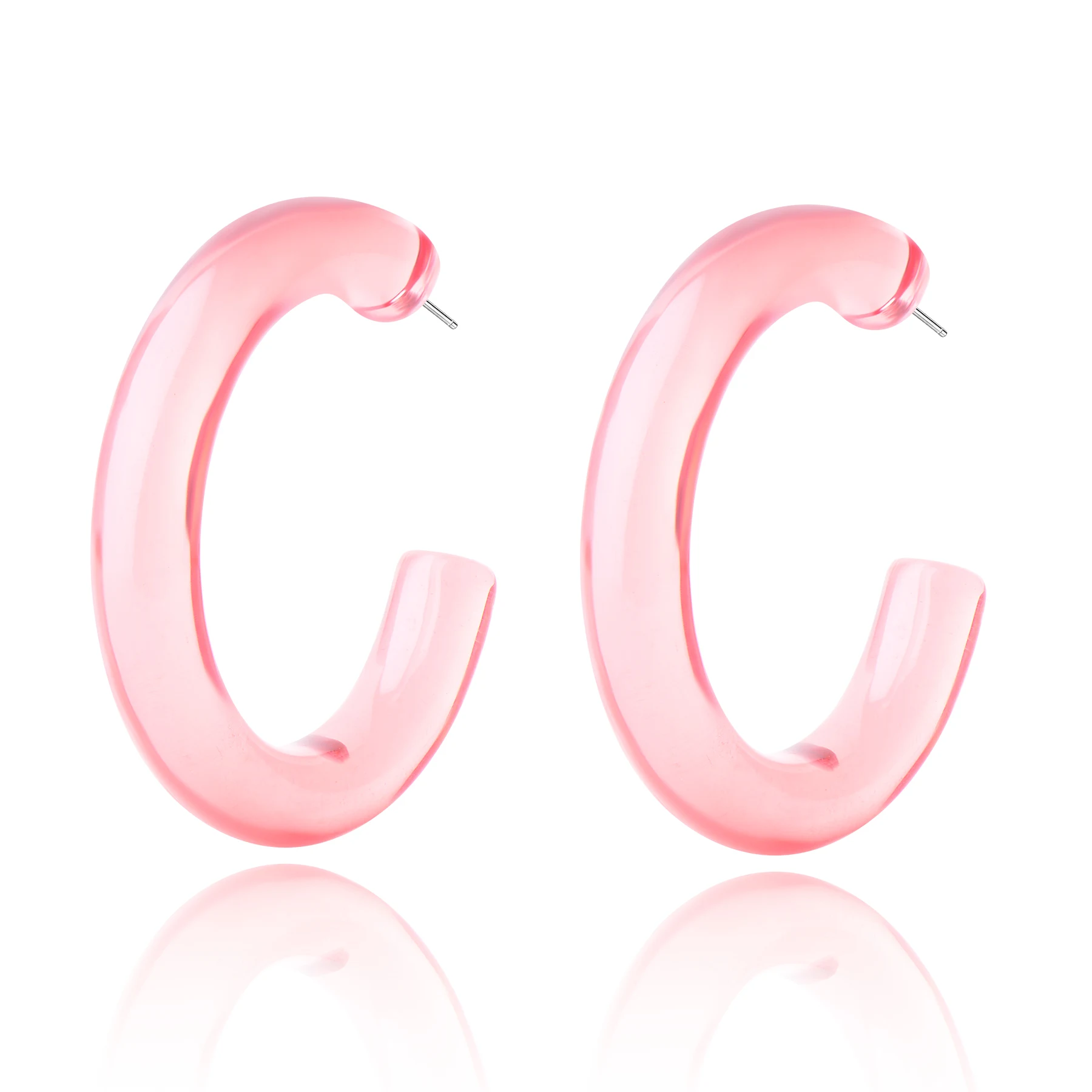 Charare transparent acrylic big hoop earrings accessories 2020, Transparent, pink, blue, gold, silver (customizable)
Charare transparent acrylic big hoop earrings accessories 2020, Transparent, pink, blue, gold, silver (customizable)