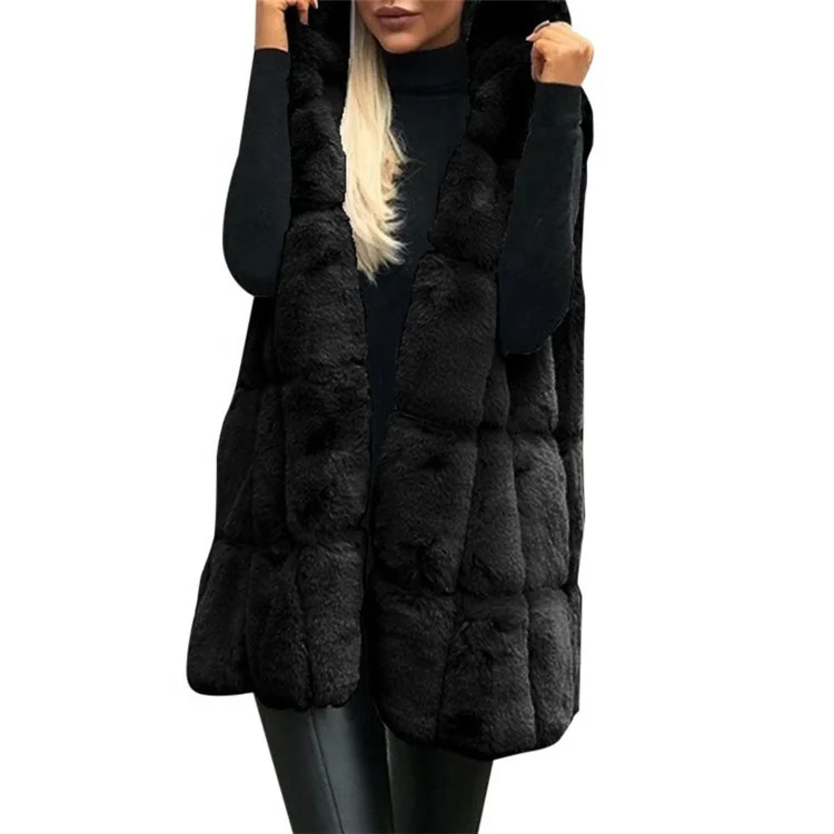 Wholesale hooded faux fur vest ladies sleeveless jacket winter women's vests & waistcoats, Gray&black&brown
Wholesale hooded faux fur vest ladies sleeveless jacket winter women's vests & waistcoats, Gray&black&brown