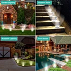 Solar Light Solar Solar Light New 12 Led Solar Garden Disk Light IP67 Waterproof Solar Lawn Deck Light Warm White Outdoor Solar Ground Light For Pathway Patio