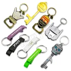 Manufacturer custom logo metal stainless steel blank beer keychain bottle opener
