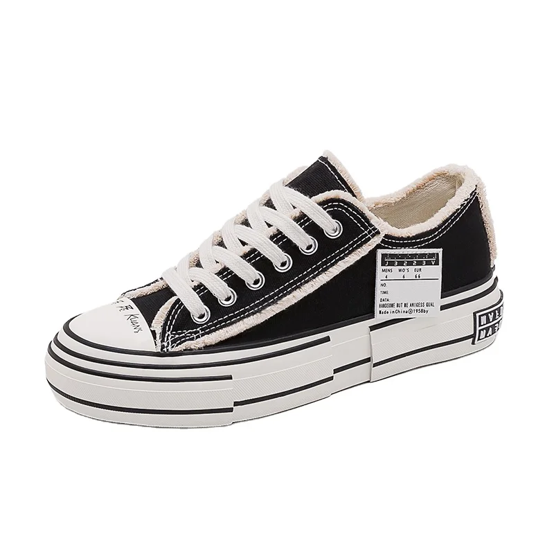 Spring new canvas shoes women's shoes Korean black single shoes thick-soled casual low-top sneakers
Spring new canvas shoes women's shoes Korean black single shoes thick-soled casual low-top sneakers