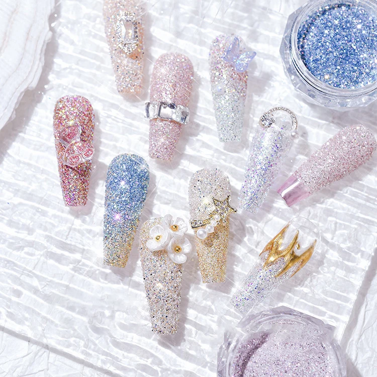 Broken glass powder designs pearl nail acrylic powder and dipping powder 3 in 1 with glitter gel polish, 8 colors
Broken glass powder designs pearl nail acrylic powder and dipping powder 3 in 1 with glitter gel polish, 8 colors