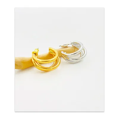 Simple Design Layered Circle Round Earrings Geometric Three Layer C Stud Earrings For Women Girls
Simple Design Layered Circle Round Earrings Geometric Three Layer C Stud Earrings For Women Girls