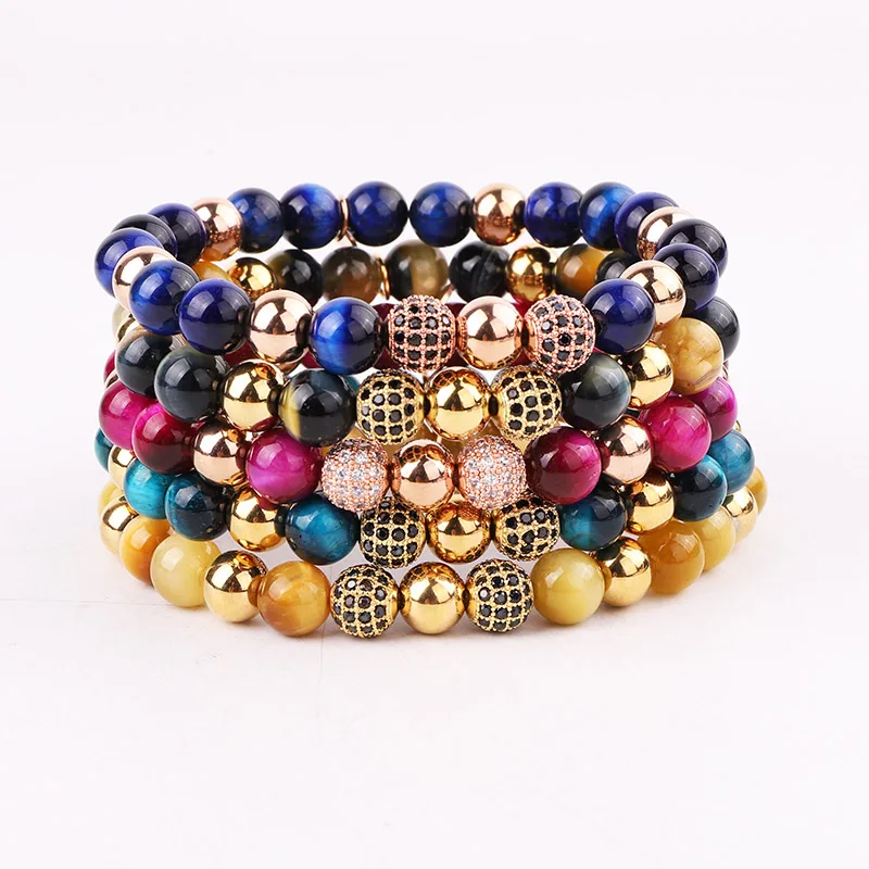 Jewelry Factory Natural Colorful Tiger Eye Stone Custom Logo Handmade Gemstone Stretch Beaded Bracelet Men Women
Jewelry Factory Natural Colorful Tiger Eye Stone Custom Logo Handmade Gemstone Stretch Beaded Bracelet Men Women