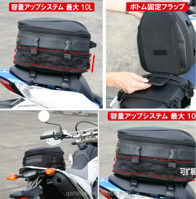 Bolsa Trasera Expandible Para Motocicleta Bolso De Asiento Trasero