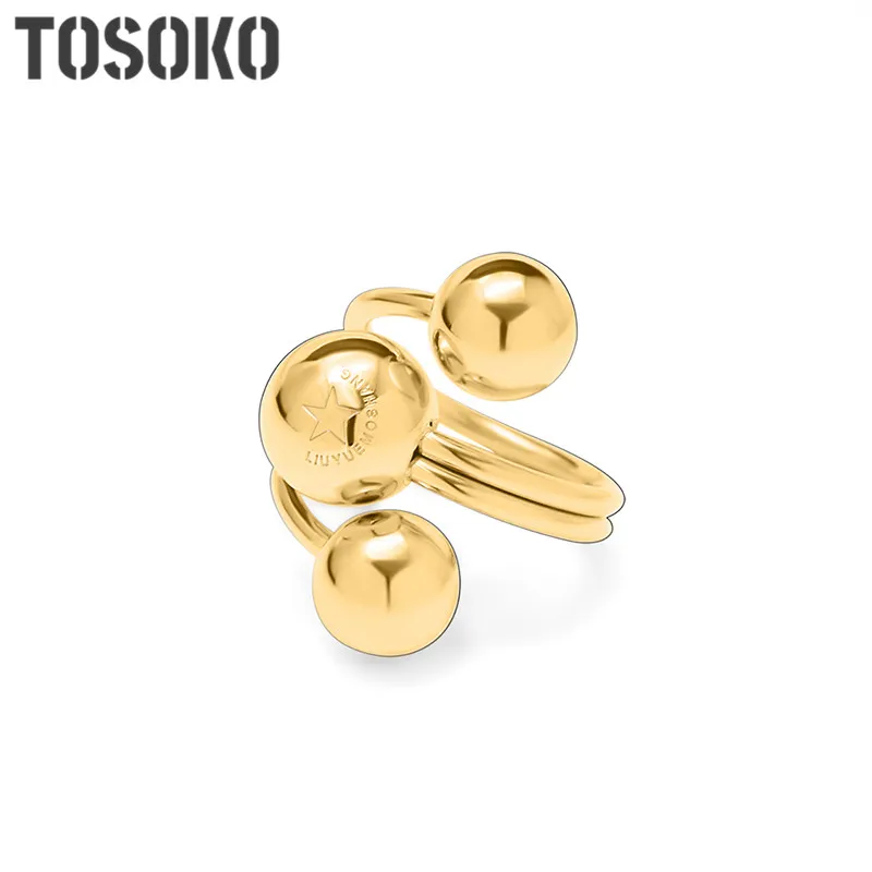 Stainless Steel Jewelry Steel Ball Double Ring Five Pointed Star Lucky Ring For Women BSA082
Stainless Steel Jewelry Steel Ball Double Ring Five Pointed Star Lucky Ring For Women BSA082