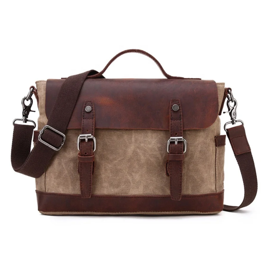 Simple Vintage Canvas Leather Men Messenger crossbody Bag Male Briefcase Men Canvas Shoulder Casual Pack Tote Travel Bag, Customized
Simple Vintage Canvas Leather Men Messenger crossbody Bag Male Briefcase Men Canvas Shoulder Casual Pack Tote Travel Bag, Customized