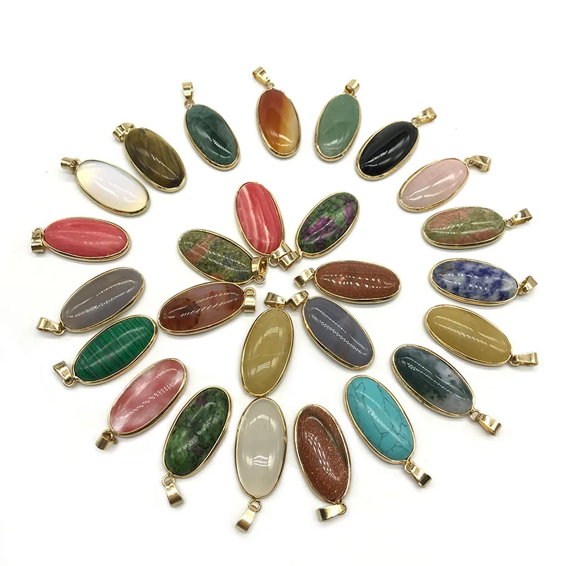 Natural crystal semi-precious stone agates cute oval shape pendant necklace gemstone pendant
Natural crystal semi-precious stone agates cute oval shape pendant necklace gemstone pendant