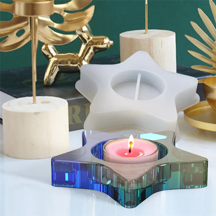 Y2742 DIY epoxy resin crystal five-pointed star silicone candle holder molds, Random
Y2742 DIY epoxy resin crystal five-pointed star silicone candle holder molds, Random