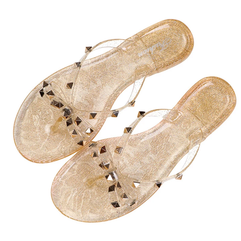 2020 New Style Net Red Rivet Bow Jelly Shoes Flip-flops Outdoor Beach Sandals for Women
2020 New Style Net Red Rivet Bow Jelly Shoes Flip-flops Outdoor Beach Sandals for Women