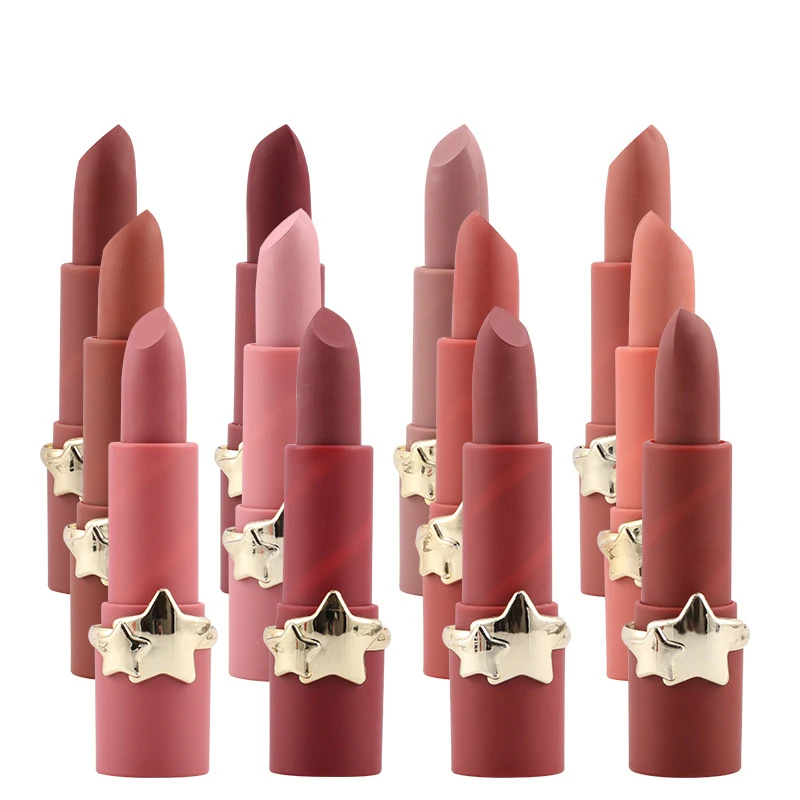 Oem low moq private label vegan non stick lip stick waterproof velvet matte lipstick
Oem low moq private label vegan non stick lip stick waterproof velvet matte lipstick