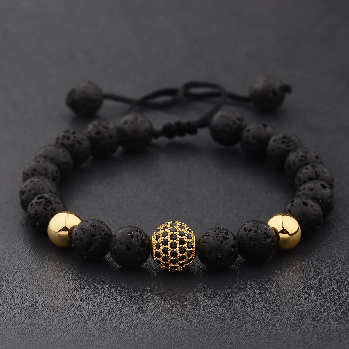 DOUVEI Round Black CZ Zircon Pave Lava Weaving Bracelet Men Beads Weaving Bracelet Homme Adjustable Dropshipping, Multi-colors
DOUVEI Round Black CZ Zircon Pave Lava Weaving Bracelet Men Beads Weaving Bracelet Homme Adjustable Dropshipping, Multi-colors