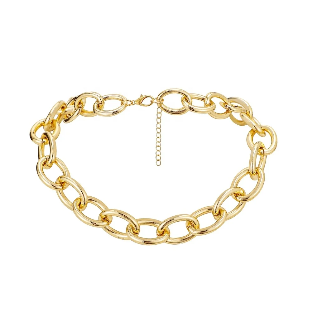 New High Quality Women Punk Vintage Hips Hop Metal Cuban Link New Simple Gold Chunky Chain Necklace For Girl
New High Quality Women Punk Vintage Hips Hop Metal Cuban Link New Simple Gold Chunky Chain Necklace For Girl