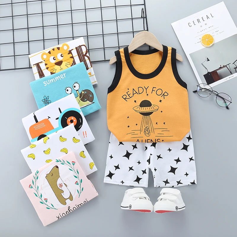 Newborn sleeveless 100% cotton baby clothes kids vest baby summer clothes, Pic shows
Newborn sleeveless 100% cotton baby clothes kids vest baby summer clothes, Pic shows