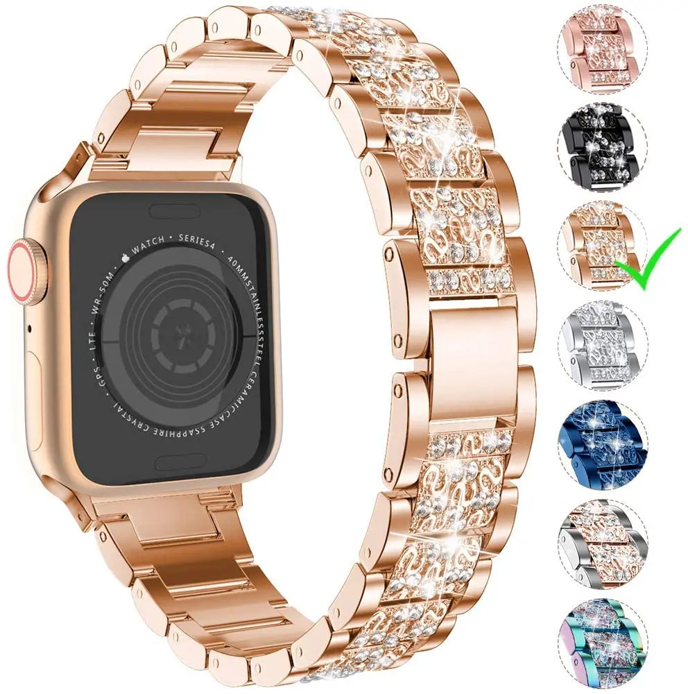 Wholesale 44mm 40mm luxury chain with diamonds replacement band women metal apple watch strap, Silver,gold,rose gold,black
Wholesale 44mm 40mm luxury chain with diamonds replacement band women metal apple watch strap, Silver,gold,rose gold,black