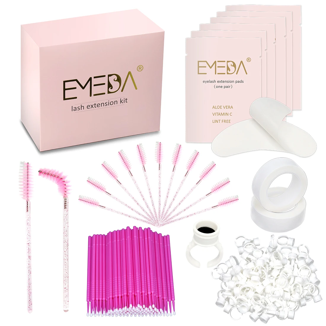 Free Shipping 5 items Custom slef eyelash extension kits Professional box eye pad lash extension kit packaging supplies in stock
Free Shipping 5 items Custom slef eyelash extension kits Professional box eye pad lash extension kit packaging supplies in stock