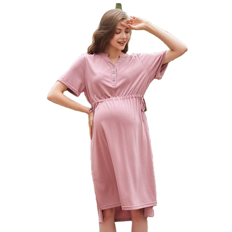 Oem Design Solid Drawstring Maternity Dress Pink Causal Maternity Clothes Nursing Dresses Breastfeeding, Picture
Oem Design Solid Drawstring Maternity Dress Pink Causal Maternity Clothes Nursing Dresses Breastfeeding, Picture
