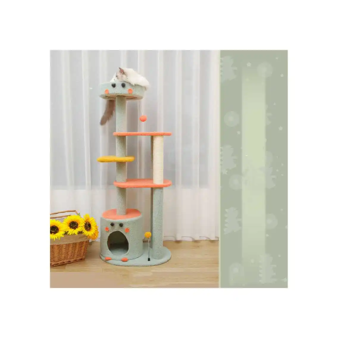 Window Support Sucker Pet Cat Playing Wood Frame Jumping Shelf Mat Climbing Frame, Blue+orange
Window Support Sucker Pet Cat Playing Wood Frame Jumping Shelf Mat Climbing Frame, Blue+orange