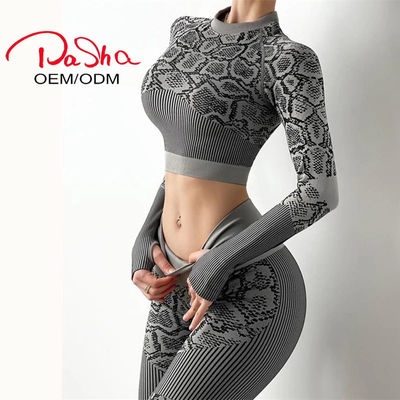 Pashasunshine snake skin pattern Women Fitness Yoga Wear Seamless Activewear Sets Sports Gym Suit, 4 colors
Pashasunshine snake skin pattern Women Fitness Yoga Wear Seamless Activewear Sets Sports Gym Suit, 4 colors