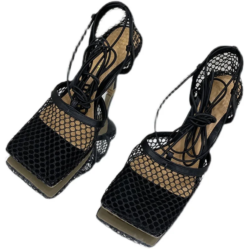 2022 New Sexy Mesh Pumps Sandals Female Square Toe high heel Lace Up Cross-tied Stiletto hollow Dress shoes Yellow red green
2022 New Sexy Mesh Pumps Sandals Female Square Toe high heel Lace Up Cross-tied Stiletto hollow Dress shoes Yellow red green