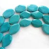 dye blue turquoise oval strand beads 16'' for necklace turquoise stone