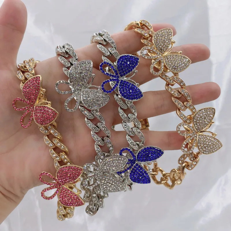 Luxury Gold Plated Multicolor Hip Hop Rhinestone Anklets Bracelet Women Cuban Link Chain Butterfly Diamond Anklet
Luxury Gold Plated Multicolor Hip Hop Rhinestone Anklets Bracelet Women Cuban Link Chain Butterfly Diamond Anklet