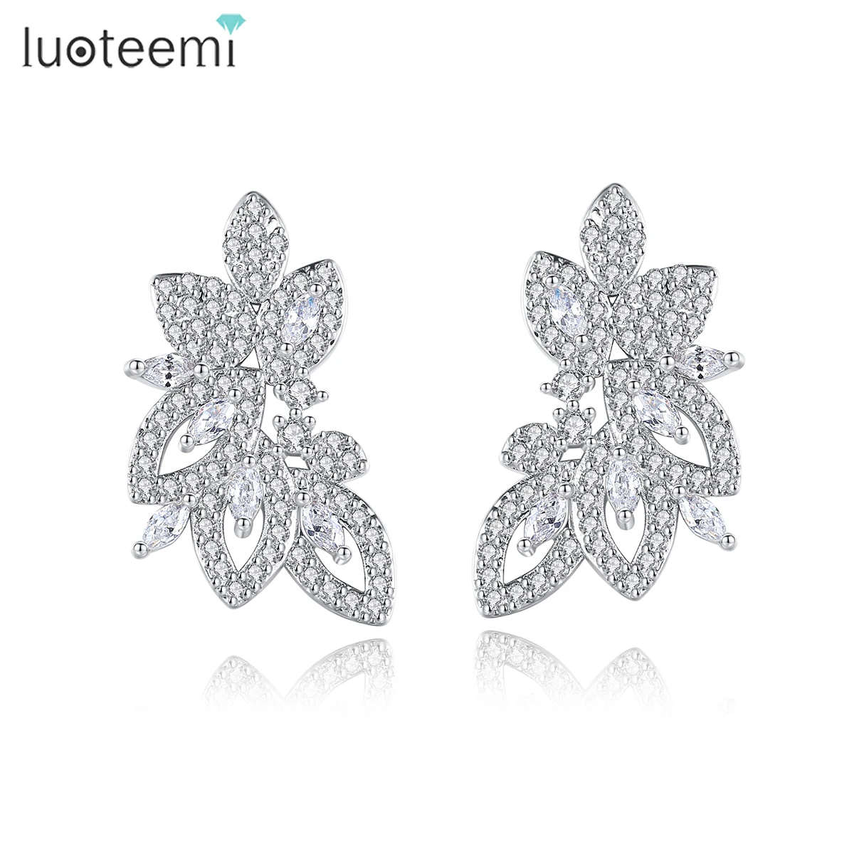 LUOTEEMI Wedding Bridal Earring Big Stud Earrings Women Cute Multiple Leaf Earring Wholesale
LUOTEEMI Wedding Bridal Earring Big Stud Earrings Women Cute Multiple Leaf Earring Wholesale