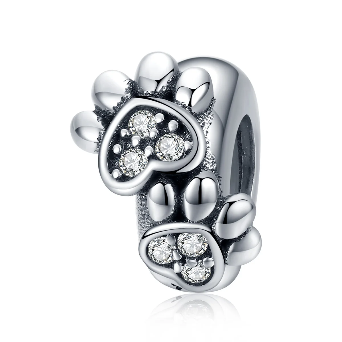 Pet's Footprint Stopper Charm for Women Original Silver 925 Bracelet DIY Jewelry Making Charms with Silicone
Pet's Footprint Stopper Charm for Women Original Silver 925 Bracelet DIY Jewelry Making Charms with Silicone