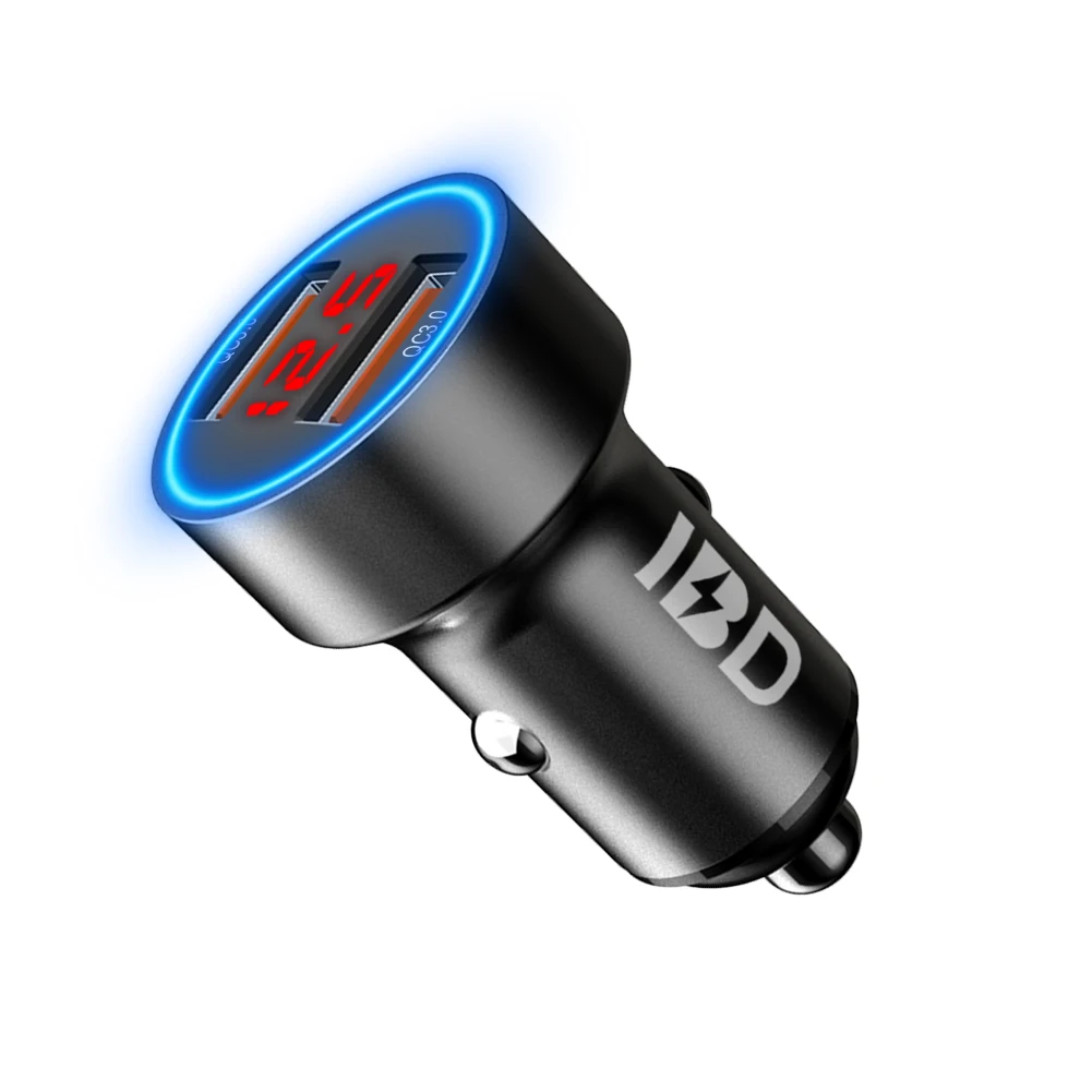 IBD Hottest Selling Product Dual Usb Car Charger 12V Output Usb Car Charger Multi With Led display, Black
IBD Hottest Selling Product Dual Usb Car Charger 12V Output Usb Car Charger Multi With Led display, Black