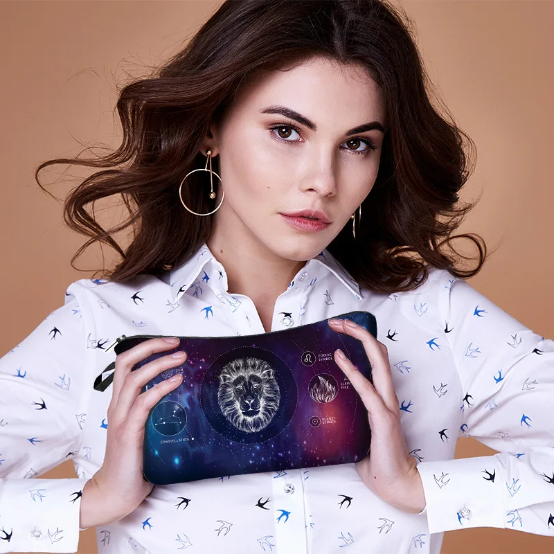 Travel larger capacity twelve constellations designer logo custom travel makeup bag, Customized
Travel larger capacity twelve constellations designer logo custom travel makeup bag, Customized