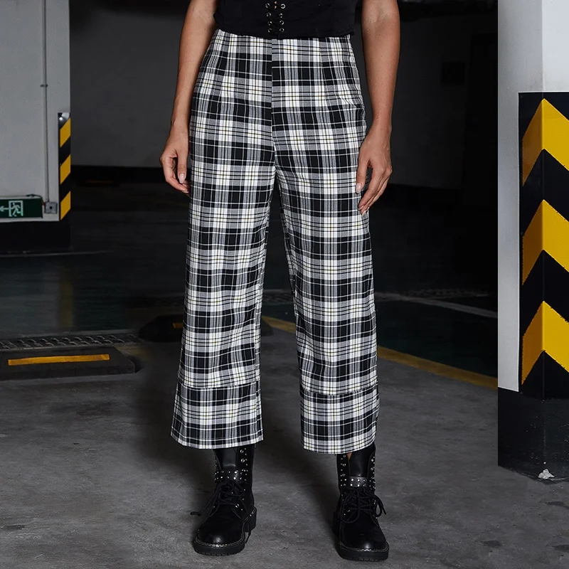 2021 Hot Sales Fashionable Women Spring High Waist Grid Women Trousers High Straight Pants Grid Knit Loose Pants, Black ,customized color
2021 Hot Sales Fashionable Women Spring High Waist Grid Women Trousers High Straight Pants Grid Knit Loose Pants, Black ,customized color