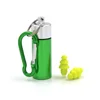 Reusable silicone earplug with metal case